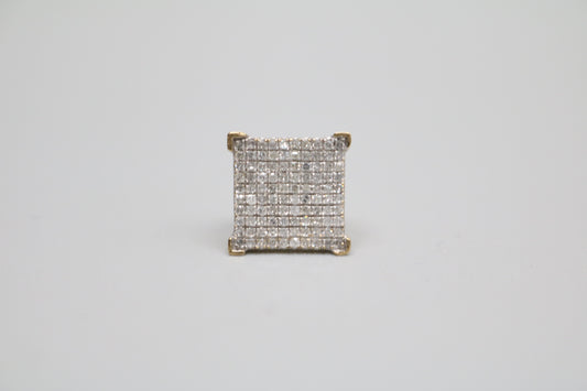 14K Yellow Gold Single Round Diamond 4 Prong Stud Earring (.50CTW)