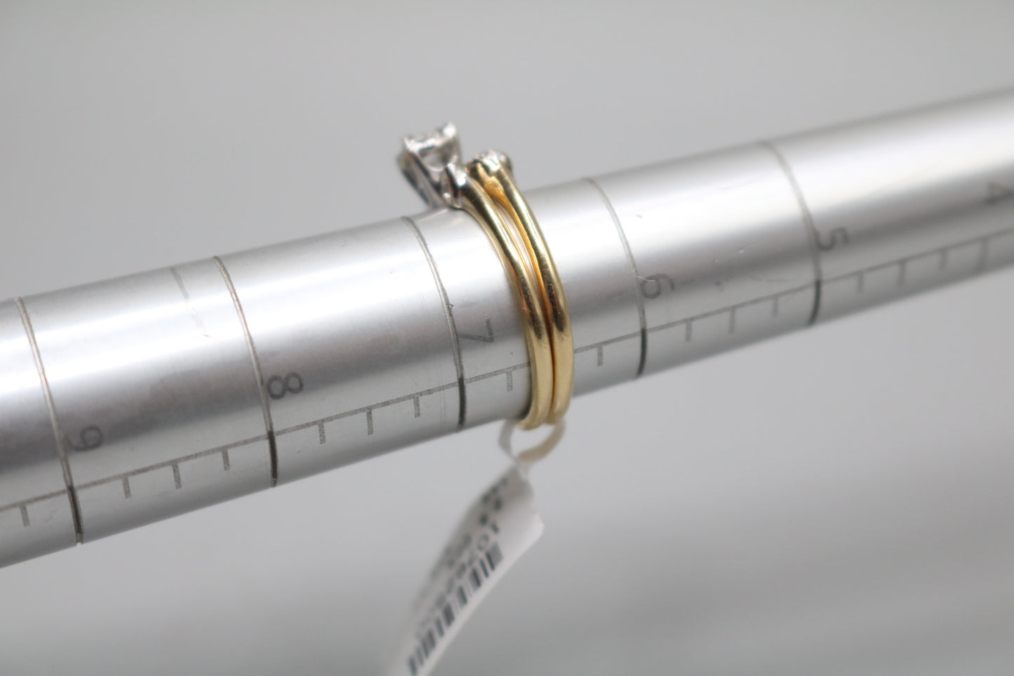 14K Yellow Gold Fancy Two-Row Diamond Bow-tie Ring (Size 6 1/2)