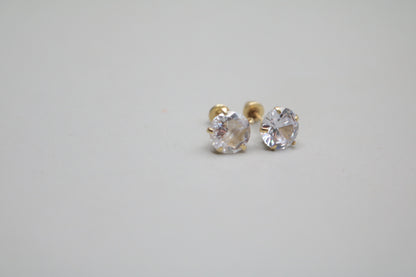 14k Yellow Gold Stud Pair Earrings (1.1 Grams)