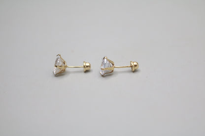 14k Yellow Gold Stud Pair Earrings (1.1 Grams)