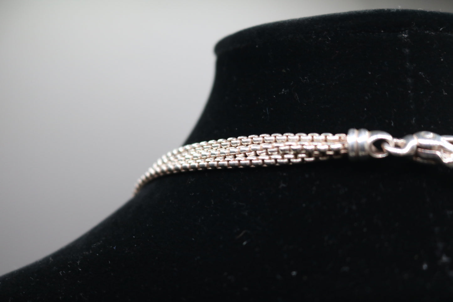 Sterling Silver Triple Cable Necklace with 18K Yellow Gold Accents (18.5 Inches)