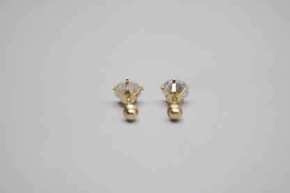 14k Yellow Gold Stud Pair Earrings (1.1 Grams)