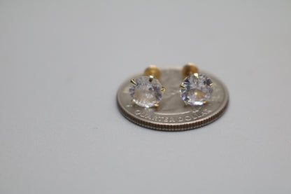 14k Yellow Gold Stud Pair Earrings (1.1 Grams)