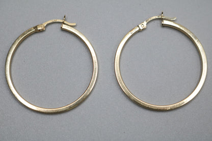 14K Yellow Gold Hoop Earrings (4.5 Grams)
