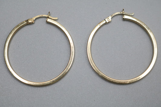 14K Yellow Gold Hoop Earrings (4.5 Grams)