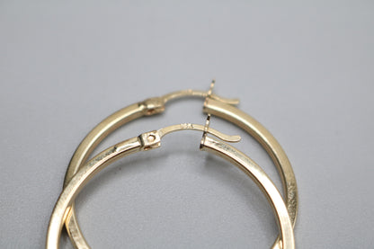 14K Yellow Gold Hoop Earrings (4.5 Grams)