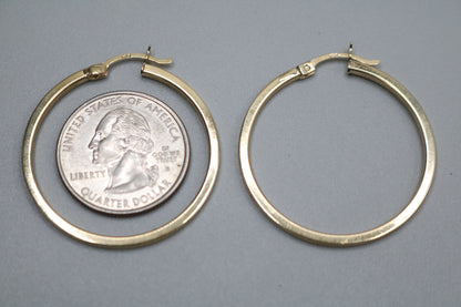 14K Yellow Gold Hoop Earrings (4.5 Grams)