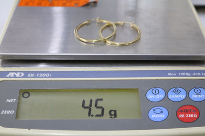 14K Yellow Gold Hoop Earrings (4.5 Grams)