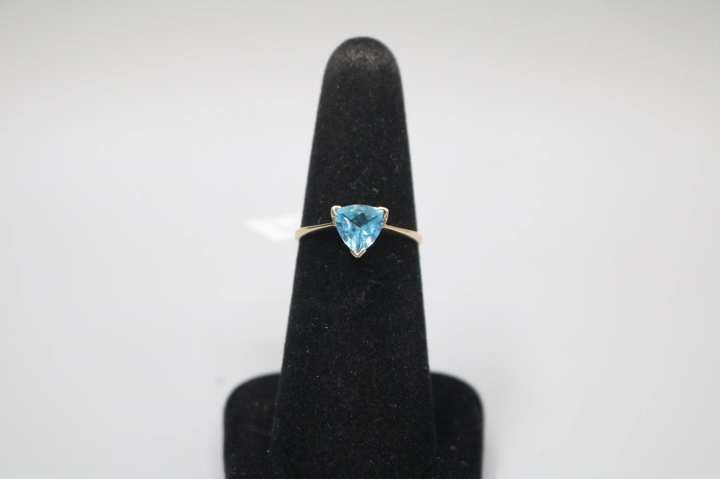 14K Yellow Gold Trilliant Cut Topaz Promise Ring (Size 6 3/4)