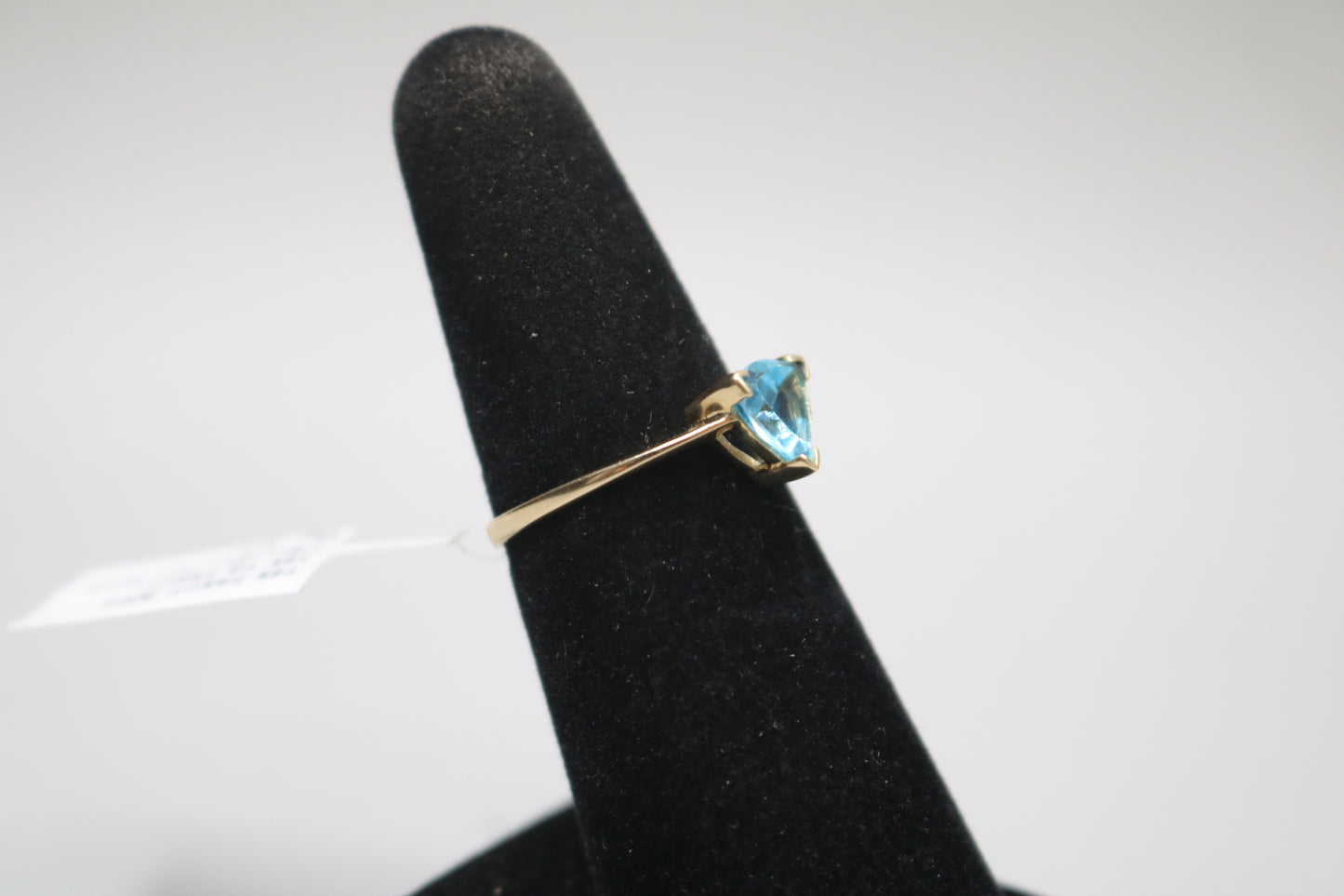 14K Yellow Gold Trilliant Cut Topaz Promise Ring (Size 6 3/4)