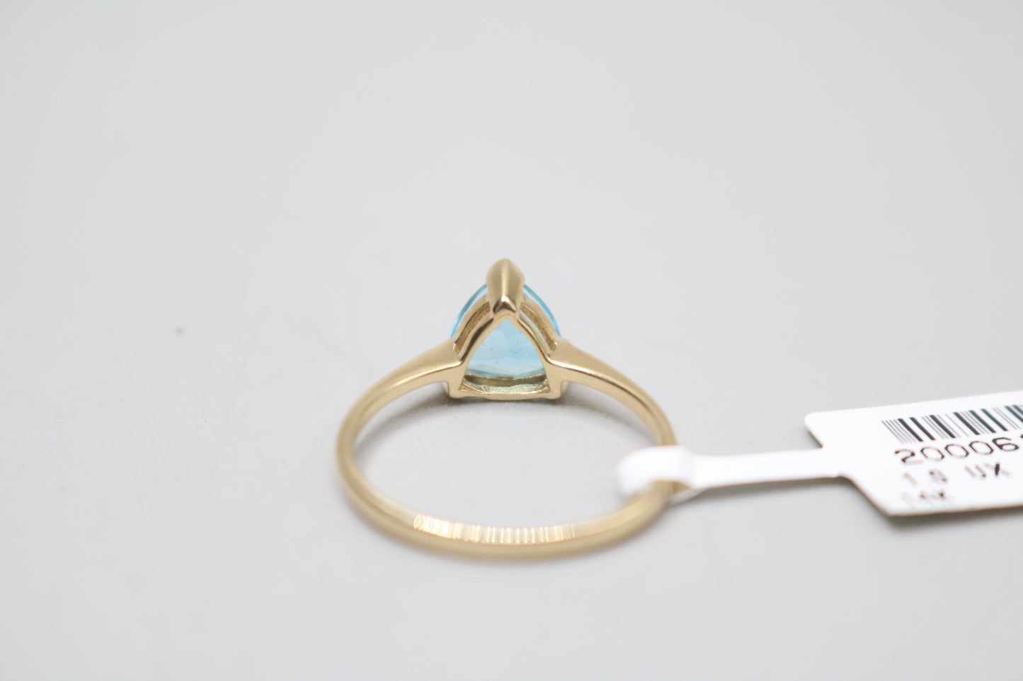 14K Yellow Gold Trilliant Cut Topaz Promise Ring (Size 6 3/4)