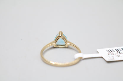14K Yellow Gold Trilliant Cut Topaz Promise Ring (Size 6 3/4)