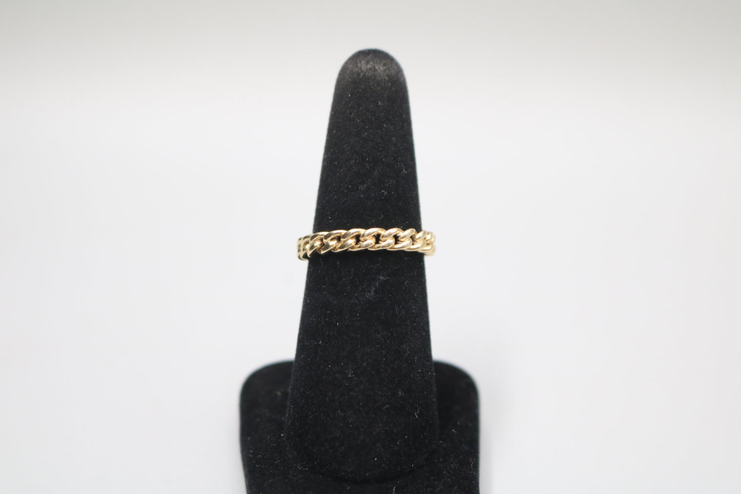 14K Yellow Gold Double Curb Style Ring (Size 7 1/2)