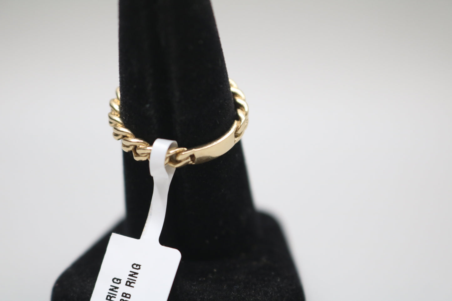 14K Yellow Gold Double Curb Style Ring (Size 7 1/2)