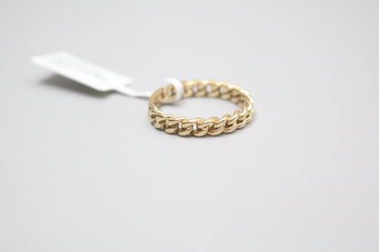 14K Yellow Gold Double Curb Style Ring (Size 7 1/2)