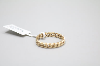 14K Yellow Gold Double Curb Style Ring (Size 7 1/2)
