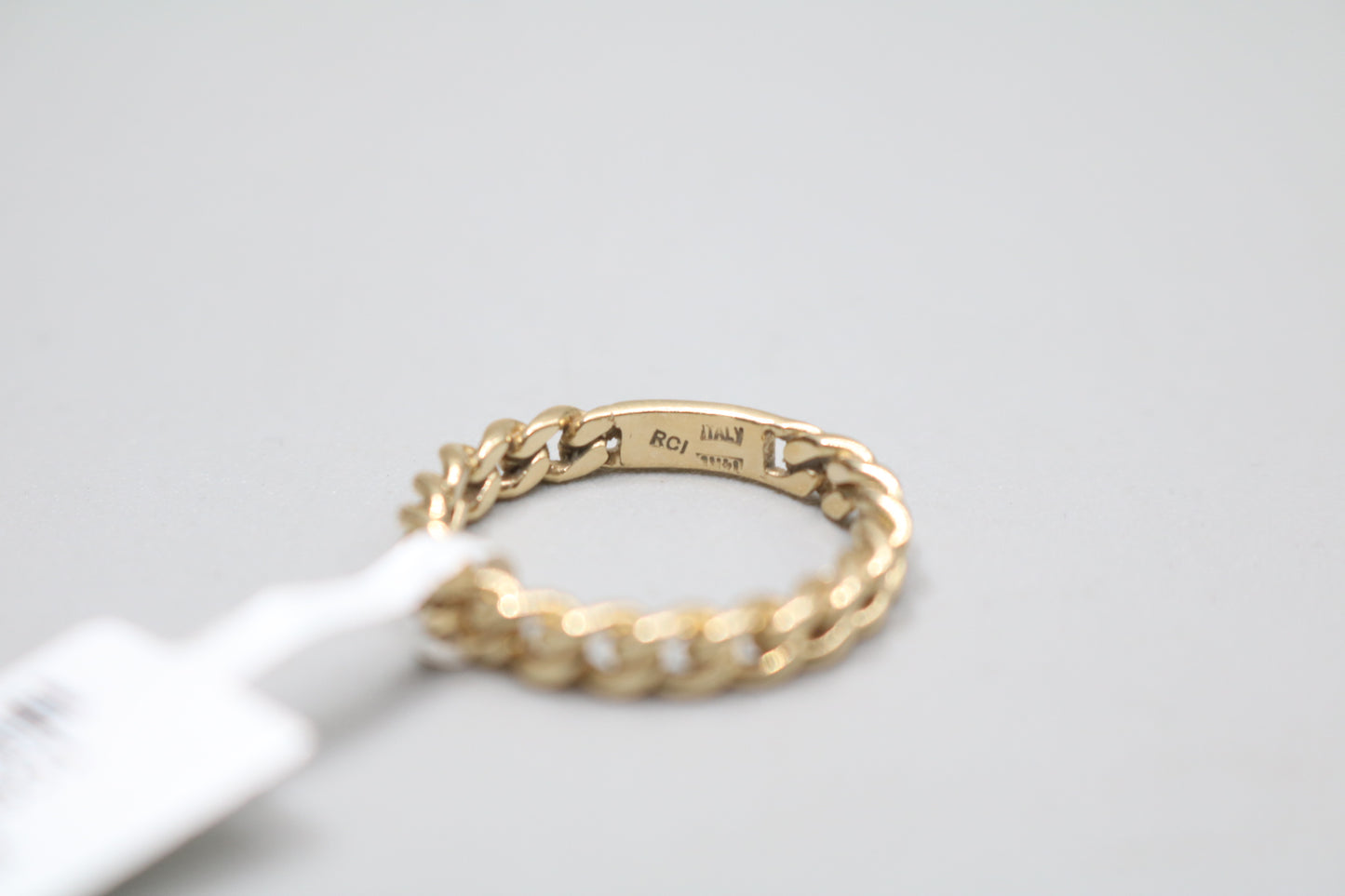 14K Yellow Gold Double Curb Style Ring (Size 7 1/2)