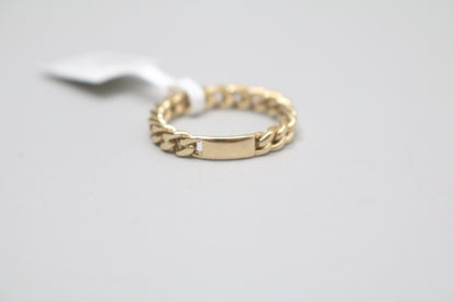 14K Yellow Gold Double Curb Style Ring (Size 7 1/2)