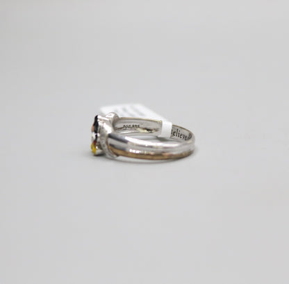 Fancy Mickey Mouse Ring 2 Tone Silver Ring (Size 9)