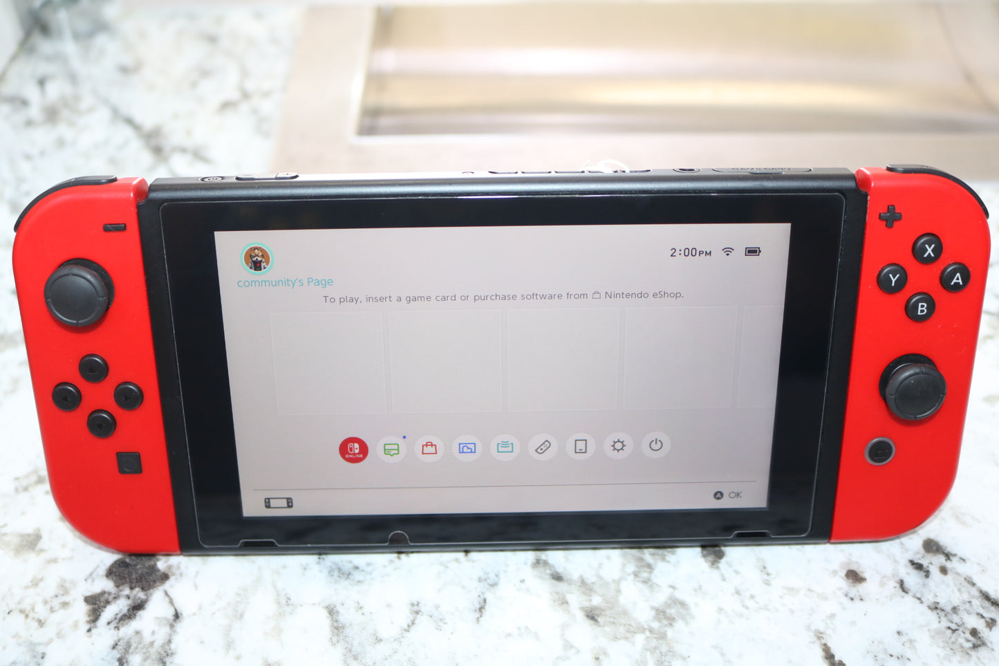 Nintendo Switch HAC-001(-01) Red Joy-Cons Video Game Console Base & OEM Power