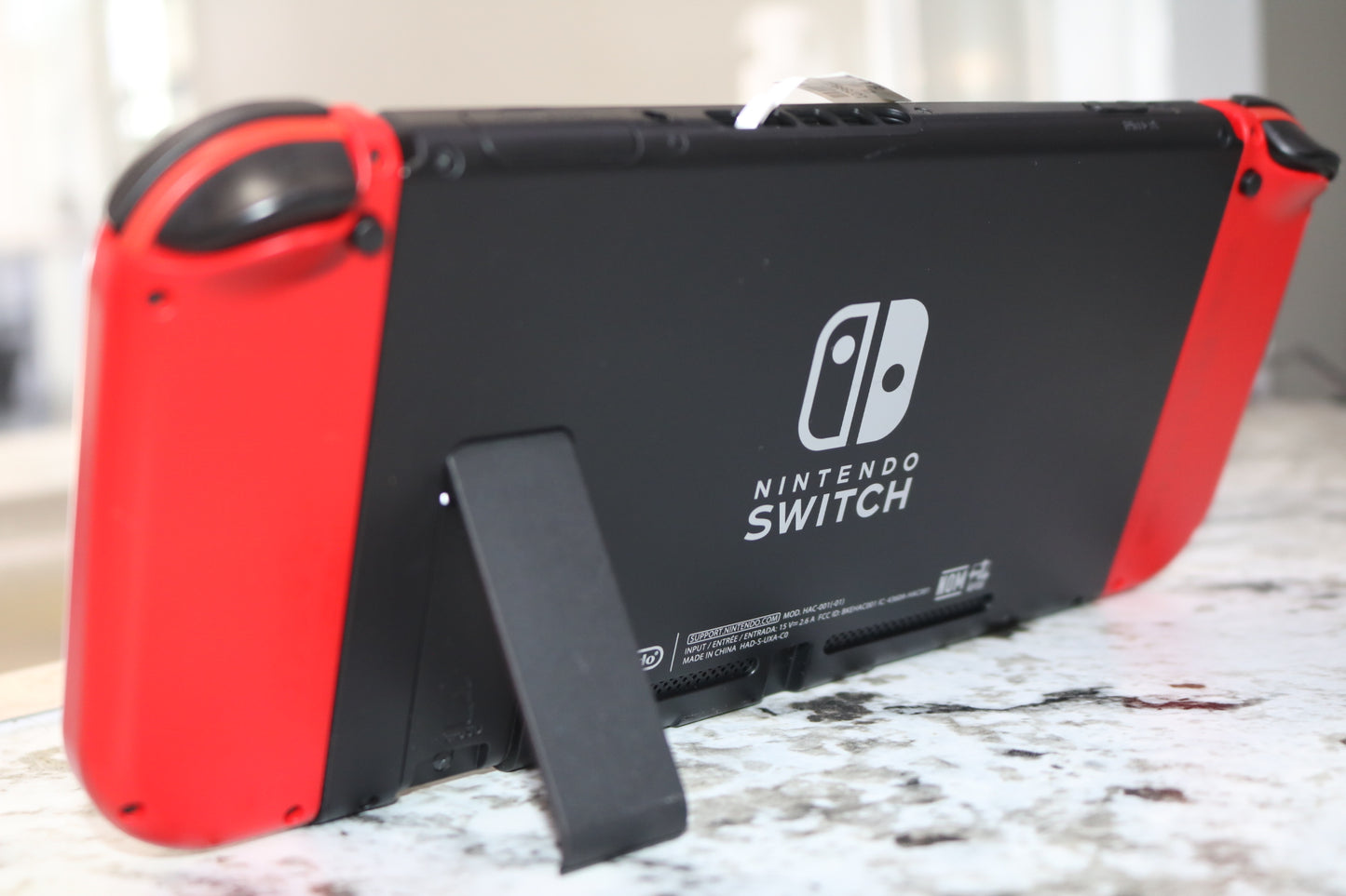 Nintendo Switch HAC-001(-01) Red Joy-Cons Video Game Console Base & OEM Power