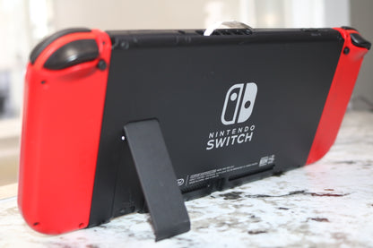 Nintendo Switch HAC-001(-01) Red Joy-Cons Video Game Console Base & OEM Power