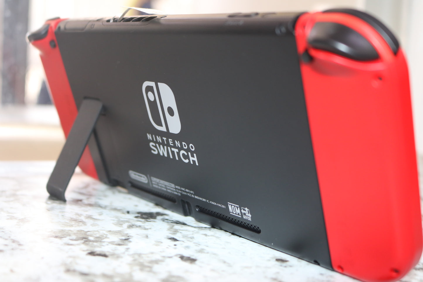 Nintendo Switch HAC-001(-01) Red Joy-Cons Video Game Console Base & OEM Power