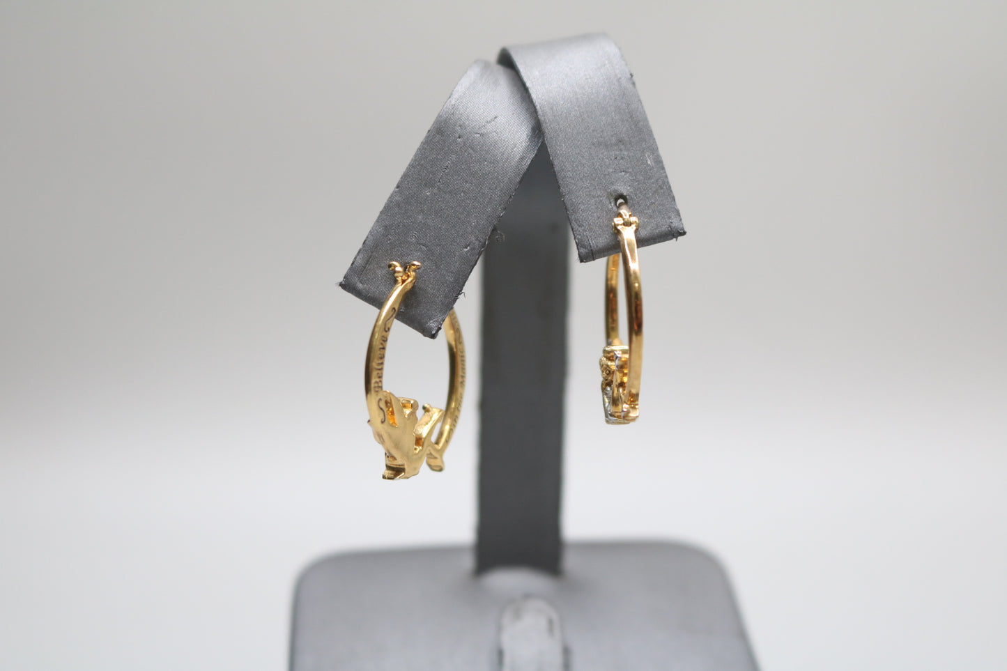 925 Silver White and Yellow Tinkerbell Pair Hoop Earrings (6.1 Grams)