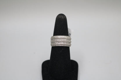 10K White Gold Diamond Channel Setting Band Ring (1.47CTW) No Shipping