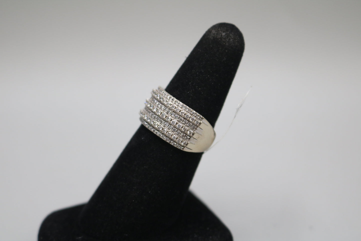 10K White Gold Diamond Channel Setting Band Ring (1.47CTW) No Shipping