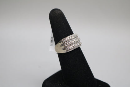 10K White Gold Diamond Channel Setting Band Ring (1.47CTW) No Shipping