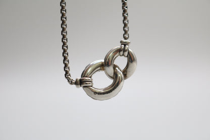 David Yurman Sterling Silver & 18K Gold Belmont Curb Link Necklace (17 Inches)