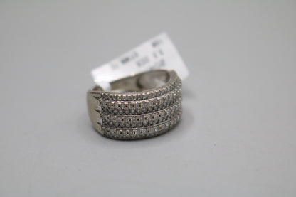 10K White Gold Diamond Channel Setting Band Ring (1.47CTW) No Shipping