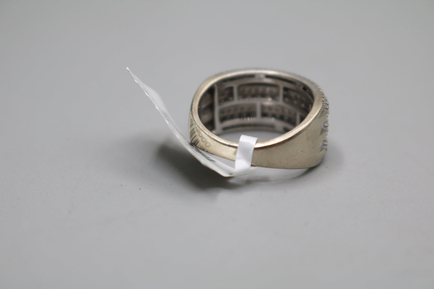 10K White Gold Diamond Channel Setting Band Ring (1.47CTW) No Shipping