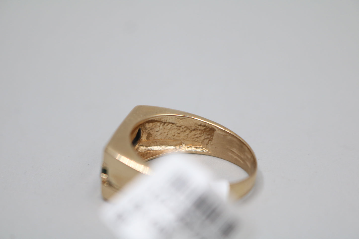 10K Yellow Gold Signet Diamond Men's Ring (Size 10)
