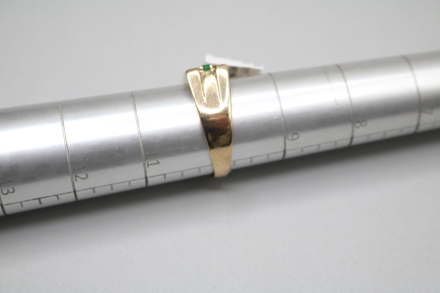 10K Yellow Gold Signet Diamond Men's Ring (Size 10)