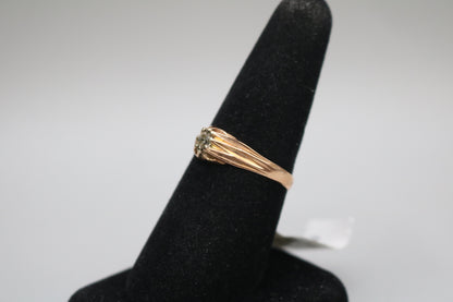 18K Rose Gold Fancy Solitaire Diamond Ring (Size 8 1/2)