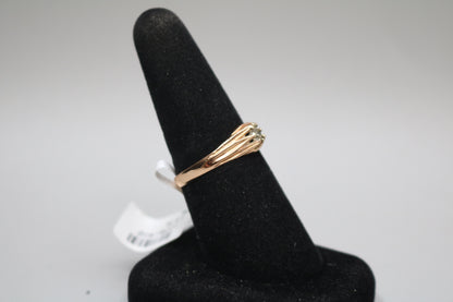 18K Rose Gold Fancy Solitaire Diamond Ring (Size 8 1/2)