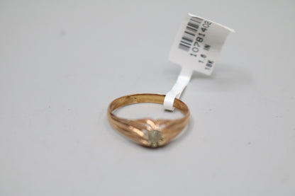 18K Rose Gold Fancy Solitaire Diamond Ring (Size 8 1/2)