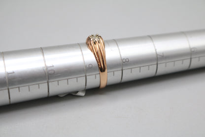 18K Rose Gold Fancy Solitaire Diamond Ring (Size 8 1/2)