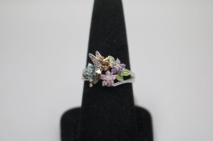 925 Silver Fancy Tinkerbell Promise Ring (Size 9)