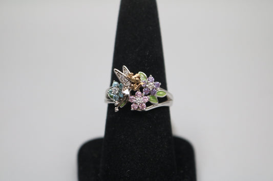 925 Silver Fancy Tinkerbell Promise Ring (Size 9)