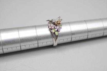 925 Silver Fancy Tinkerbell Promise Ring (Size 9)