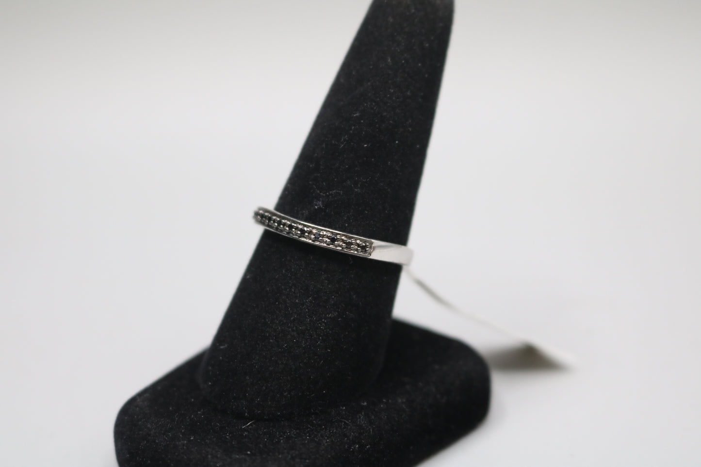 925 Sterling Silver Channel Setting Band Ring (size 10)