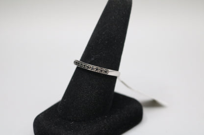 925 Sterling Silver Channel Setting Band Ring (size 10)