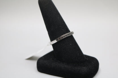 925 Sterling Silver Channel Setting Band Ring (size 10)