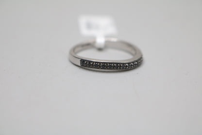 925 Sterling Silver Channel Setting Band Ring (size 10)