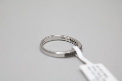 925 Sterling Silver Channel Setting Band Ring (size 10)