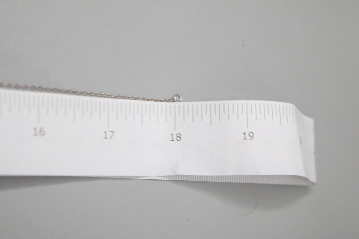 Silver Cable Chain with Silver Rectangular Charm (18 Inches)