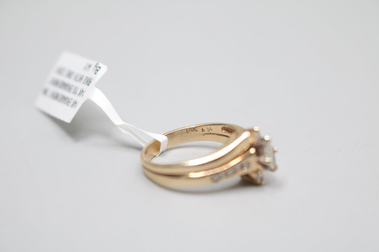 14K Yellow Gold Bypass Marquise Diamond Engagement Ring (Size 5 1/2)